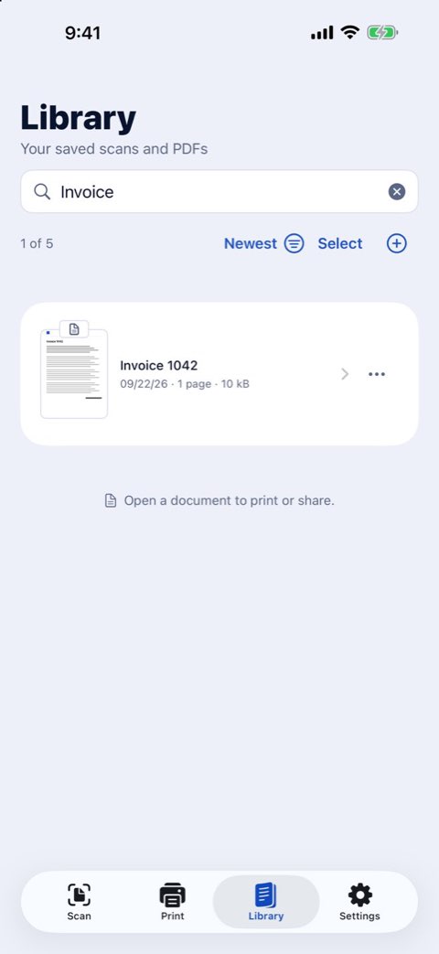 Searching the Papiruno library by a word inside the documents